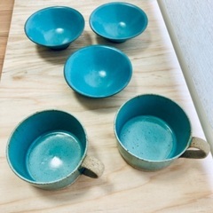 洋食器set【青い食器】の画像