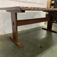 天然木 一枚板テーブル 天板 ダイニングテーブル ２本脚 天然木製 インテリア家具の画像