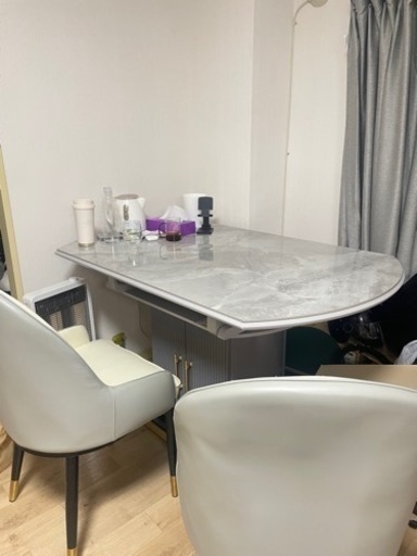 折畳み円卓 イス2本