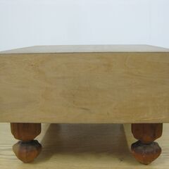 脚付き 囲碁盤 へそなし ＆ 碁石(黒100個、白120個) セット 幅42cm×奥行45cm×厚み15cm の画像