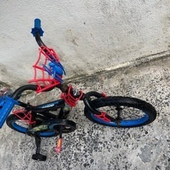 HUFFY16インチ4輪車SPIDER-MANキッズキャラクターバイクスパイダーマン🕷️自転車🍉プロフ必読の画像