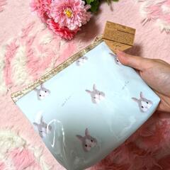 新品未開封♡うさぎ♡ハンカチ＆うさぎハンドクリーム♡うさぎポーチセットの画像