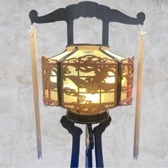 盆燈籠 一対 鳳凰 仏具の画像