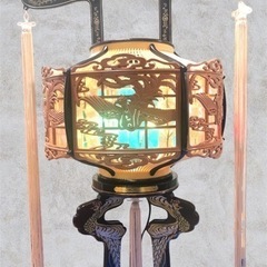 盆燈籠 一対 鳳凰 仏具の画像