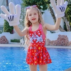 【新品】子供 水着 ワンピースタイプ パンツ付き 80-95cm 新品の画像