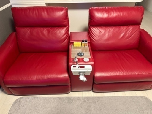 最終値下げ
　　美品　ニトリリクライニングソファ2人用家具 ソファ 3人掛けソファ