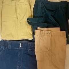 チノ・デニム生地スカート4点セット