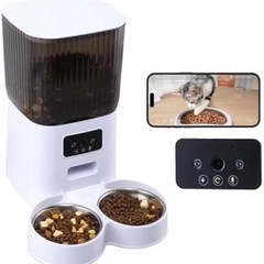 さつき様 新品未使用 5L大容量【自動給餌器】2匹　猫中小型犬ペ...