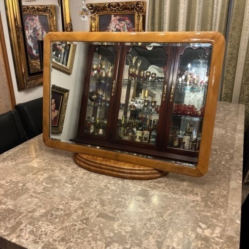 家具 大型卓上ミラー/鏡