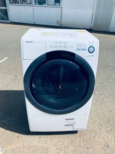 SHARP ドラム式電気洗濯乾燥機　ES-S7B-WL