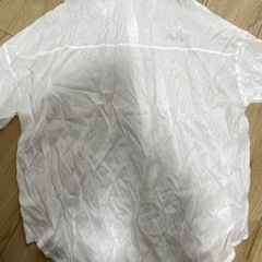 レディース長袖シャツ ブラウス 白の画像