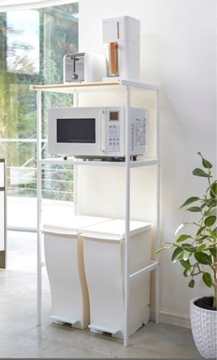【お渡先決まりました】tower レンジ上収納　キッチン収納