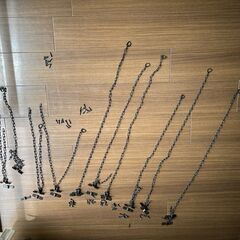 家具転倒防止金具 チェーン長さ80cm 10個の画像
