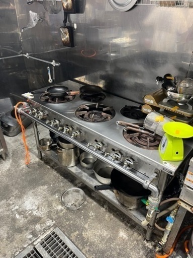 ガスコンロ5口　調理器具