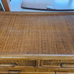 リサイクルショップどりーむ荒田店 No11558　ラタンチェスト　籐　5段収納　現状品販売の画像