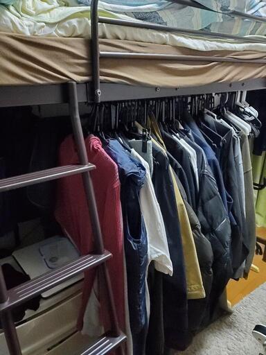 交渉中【バラ売り可】ロフトベッド+マット+マットカバー