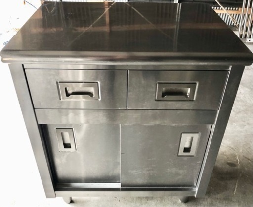 ステンレス作業台　引出し引戸付