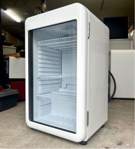 札幌市内配送可 21年製 Hijiru ヒジル 95L レトロ冷蔵ショーケース HJR-RK100WT LED灯 ホワイト 04