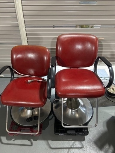 barberチェア　　バーバーチェア　電動　動作品　アンティーク　タカライス