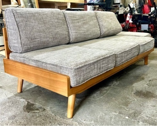 札幌引取り歓迎 美品 unico ALBERO ウニコ アルベロ 3人掛けカバーリングソファ オットマン付き