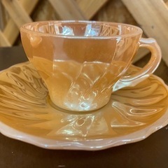 【愛品館 江戸川店】アンカーホーキング ファイヤーキング ピーチラスタ シェル デミタスカップ&ソーサー6客セットID:102-027242-007の画像