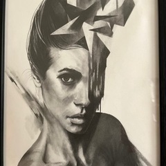 絵画 デッサン A4 人物画 美術作品 アートポスター インテリア