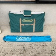 コールマンテーブルセットとパラソル(再募集)の画像