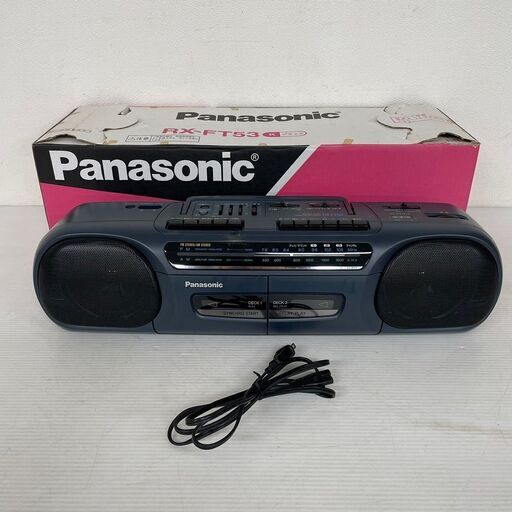 【Panasonic】 パナソニック ラジカセ カセットデッキ 昭和レトロ アンティーク RX-FT53 2006年製