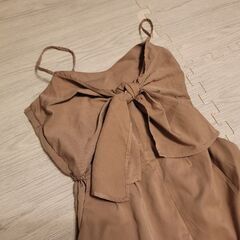 【美品】レディース オーバーオール 服 つなぎ リボンの画像