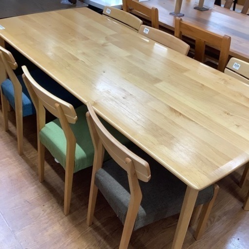 家具 ダイニングセット　ニトリ　7点セット　アルナス　ブラウン