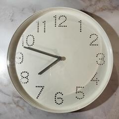 【美品】IKEA イケア 掛け時計 ホワイト 25 cmの画像