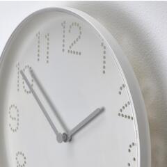 【美品】IKEA イケア 掛け時計 ホワイト 25 cmの画像