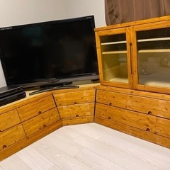 テレビ台＆ローボード＆飾り棚　4点セット