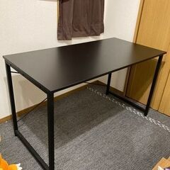 【お渡し確定しました】引渡は5/28まで｜パソコンデスク チェア セット 幅120cm ブラックの画像