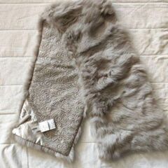 5/31まで❗MISCHMASCH　ミッシュマッシュ　マフラー　ラビットファー　グレーの画像