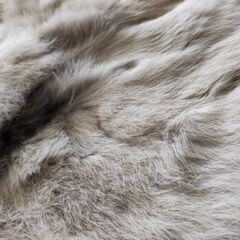 5/31まで❗MISCHMASCH　ミッシュマッシュ　マフラー　ラビットファー　グレーの画像