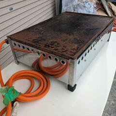 応談決定【業務応援】イベント模擬店用品 お祭り 厨房 鉄板焼き器 ガス LP  グリラー 極厚鉄板 お好み焼き 15ミリの画像