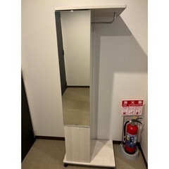 家具 ミラー/鏡 ハンガーラック 収納