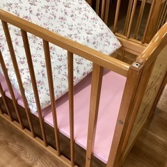 ベビーベッド【町田市再生家具】240250の画像