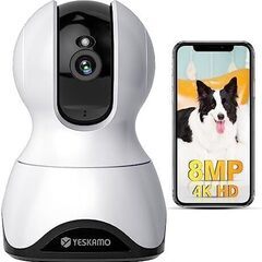 YESKAMO 800万画素 ペットカメラ ネットワークカメラ ...