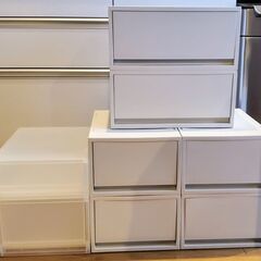 無印良品　ポリプロピレンケース・引出式・深型など８個セット