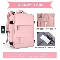 ビジネスリュック レディース 15.6インチ PC  大容量 ピンクの画像