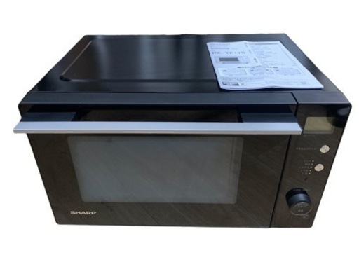 SHARP シャープ 電子レンジ RE-TF17S-B 2020年製 ブラック 黒 家電 ヘルツフリー フラットテーブル 中古品