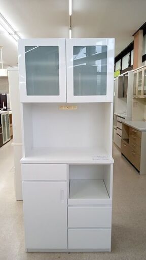 ★ジモティ割あり★  レンジボード 白 H190×D47×W80 クリーニング済み TJ5476