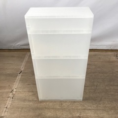 【新品未使用品】無地良品　ポリプロピレン　ストッカー　キャスター付②の画像