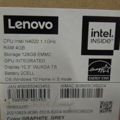 保管品 Lenovo IdeaPad Duet 3 10IGL5 メモリ4GB ストレージ128GB タブレットPC ノートブック レノボ 札幌市 新道東店の画像