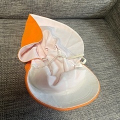 園児カラー帽子オレンジの画像