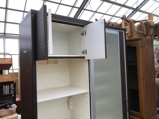 ☆ジモティー割引有り☆ｽﾗｲﾄﾞ扉ｷｯﾁﾝ収納/BRW