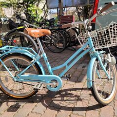 女の子用　自転車　水色　20インチ