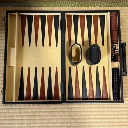 高級バックギャモンボード　解説本付き